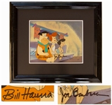 Hanna & Barbera Signed Original Hand-Painted Production Cel for The Flintstones